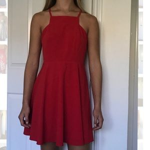 Red party dress